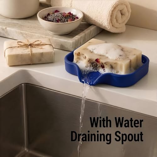 Zulay Kitchen Small Silicone Sponge Holder – Space-Saving Sink Organizer Tray - Image 2