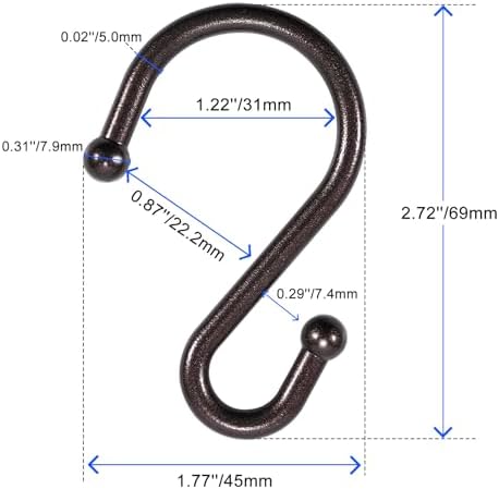 Shower Curtain Hooks, Metal Shower Hooks - Image 4