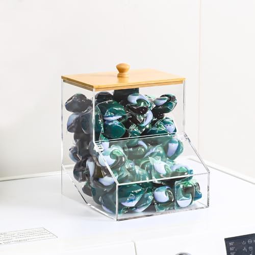 1GAL Large Acrylic Laundry Pods Container BY VEGEVIGI, Dishwasher Pods Holder - Image 6