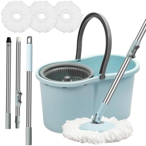 Mop Buckets for Floor Cleaning 360° Spin Wringer Separate Dirty Water by BOP