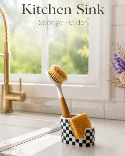 Ceramic Sponge & Brush Holder for Kitchen Sink - Image 5