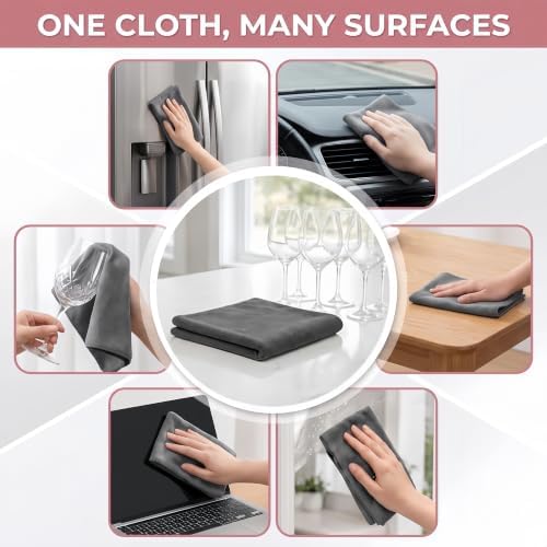 Genie Magic Cleaning Cloth 5Pcs, Upgraded Thickened Large-Sized 12 * 16IN - Image 5