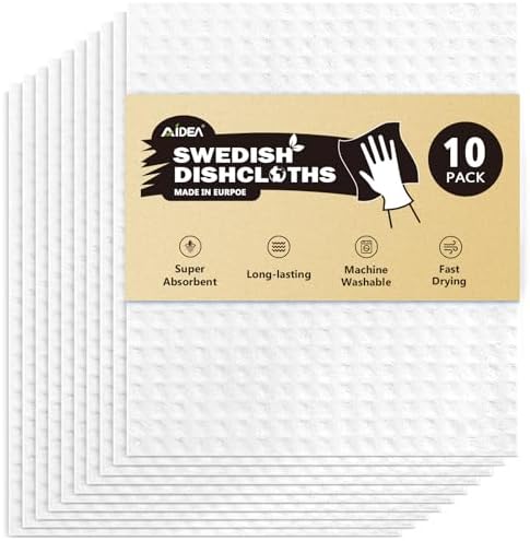 AIDEA Swedish Dishcloths for Kitchen, Reusable Paper Towels by AIDEAHOME