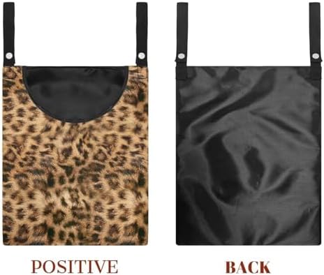 Brown Leopard Print Clothespin Bags Moon Space-Saving Clothespin Storage Hanger - Image 7