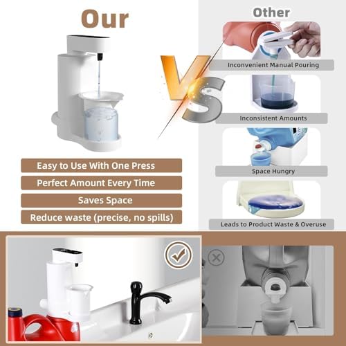 Electric Laundry Detergent Dispenser, USB-C Rechargeable Automatic Laundry - Image 4