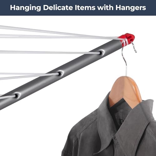 STO STO Portable Umbrella Clothesline, 82 Feet Rotary Drying Rack - Image 6