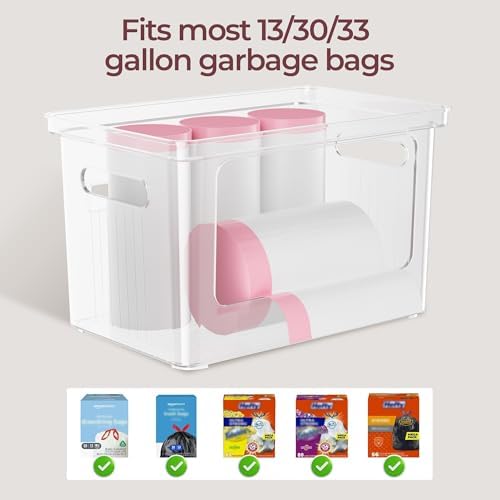 Delamu 2 Pack Trash Bag Dispenser, Stackable Garbage Bag Holder - Image 4