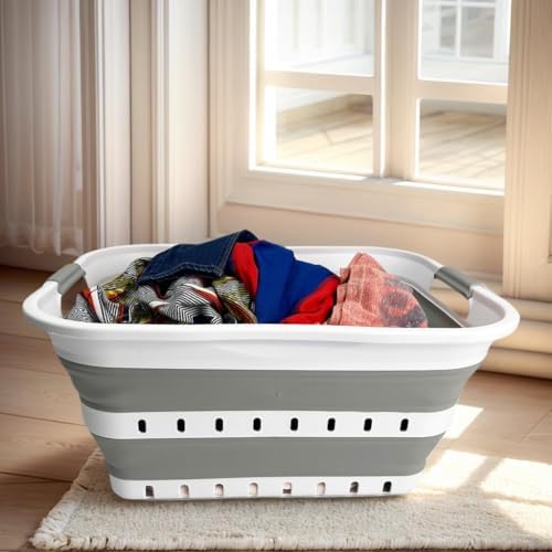 SAMMART 42L Collapsible Plastic Laundry Basket - Image 2