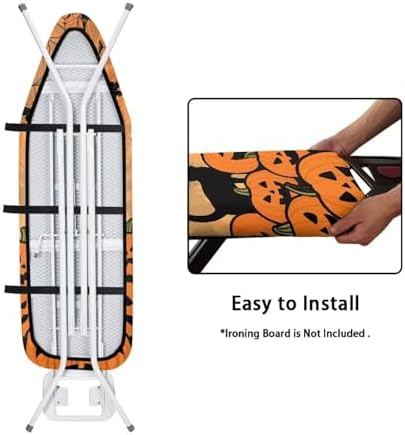 Halloween Iron Board Cover Halloween Black Cat Pumpkin Print Extra Wide Ironing - Image 4