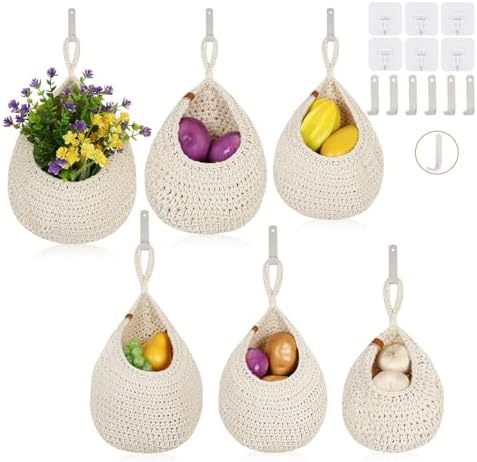 Hanging Fruit Baskets for Kitchen by BohoHomeDecorProducts