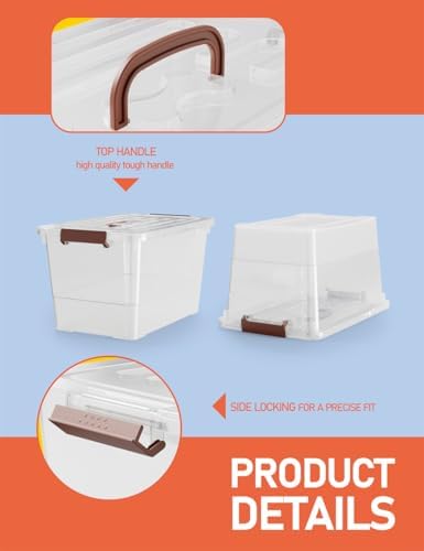 WYT 32 Qt Plastic Clear Storage Bin - Image 3
