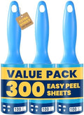 Extra Sticky Lint Roller for Pet Hair, 300 Sheets by Unknown