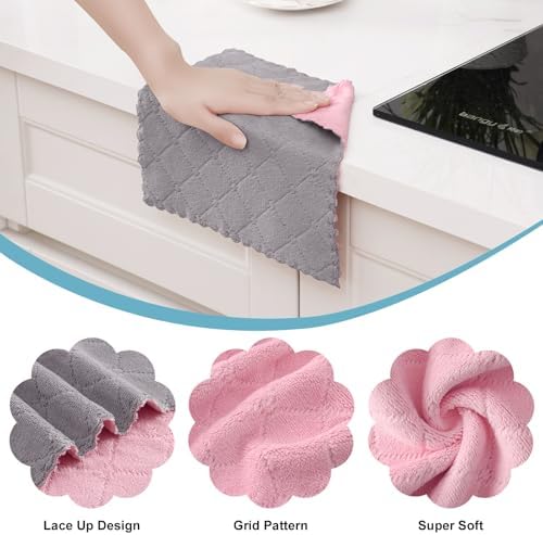 Homaxy 12 Pack Super Soft Dish Cloths - Image 2