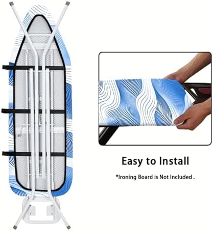 Nuxovilar Flowing Wave Lines Ironing Board Cover 15x54 Polyester - Image 5