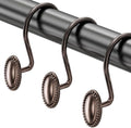 AmazerBath Bronze Shower Curtain Hooks, Decorative Modern Shower Curtain Hangers by AmazerBath