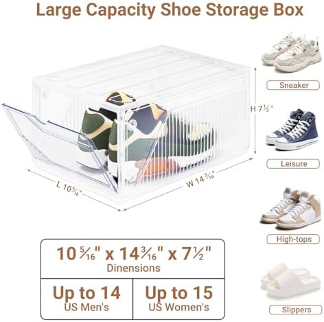 BROVIEW XX-Large Shoe Sneaker Storage Boxes - Image 2