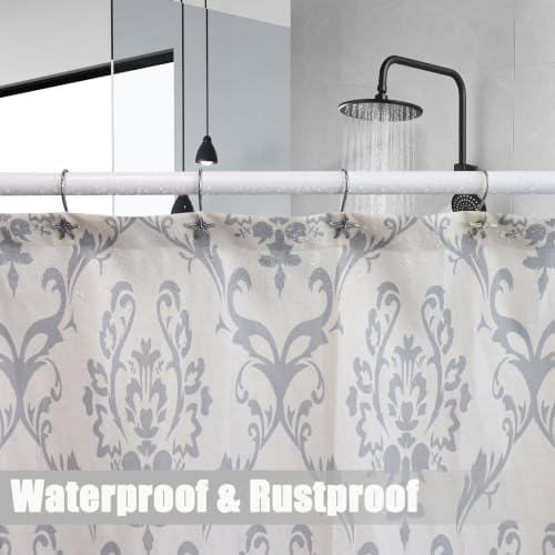 Decorative Shower Curtain Hooks, Rustproof Metal Starfish Shower Curtain Rings - Image 4