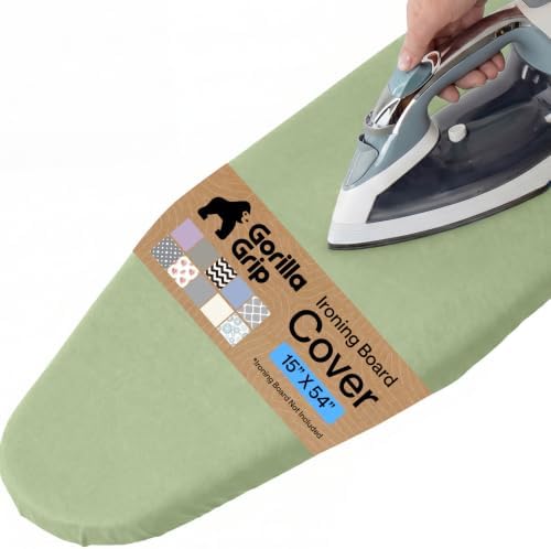 GORILLA GRIP Padded Ironing Board Cover, 15x54 Sage by Unknown
