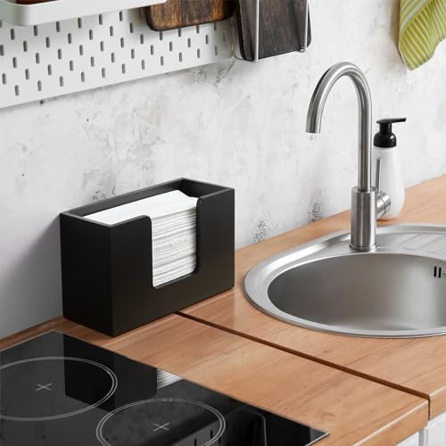 Wooden Paper Towel Dispenser Countertop, Bathroom Guest Towel Holder - Image 6