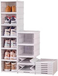 Foldable Shoe Rack, No Assembly Stackable Shoe Storage Box by Unknown