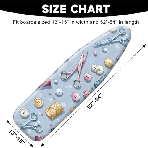 Ironing Board Cover 15"x54", Standard Ironing Board Replacement Cover, Easy Fit - Image 2