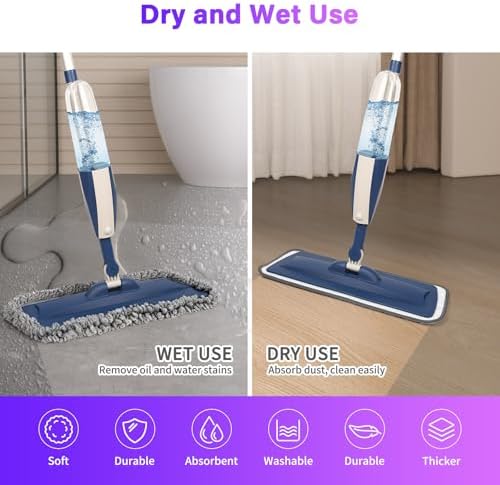 16.5" Microfiber Mop Pads Refills, 3 Pack Reusable Replacement Heads - Image 7