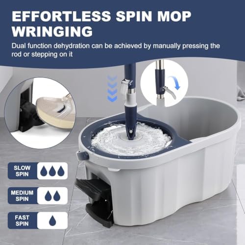 Spin Mop Bucket Set 3 Refills Best Mops - Image 5