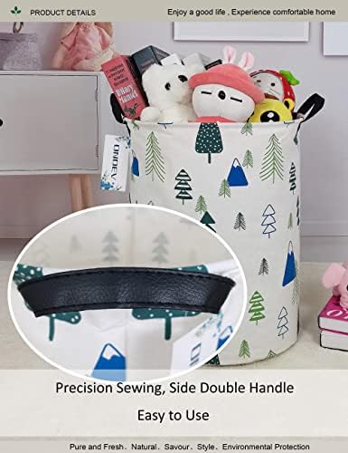 Round Forest Laundry Hamper Waterproof Fabric Home Storage - Image 6