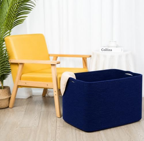 MINTWOOD Design 112L Extra Large Blanket Basket Holder Living Room, Dog Toy - Image 4