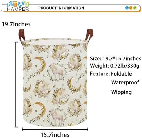 Lindo Dreamy Unicorn Laundry Hamper, Laundry Basket, Baby Nursery Hamper - Image 6