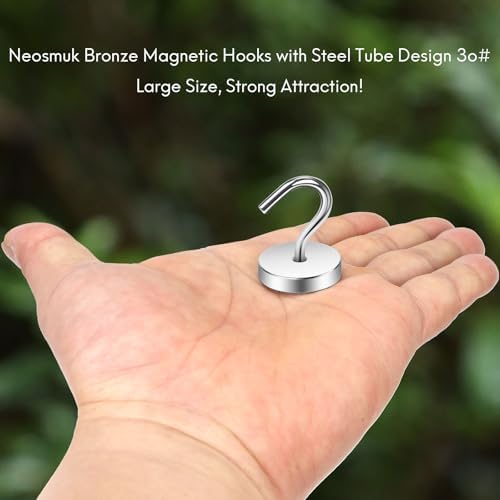 Neosmuk Magnetic Hooks Large Opening, 80lb+ Cruise Hooks, 6 Pack - Image 3