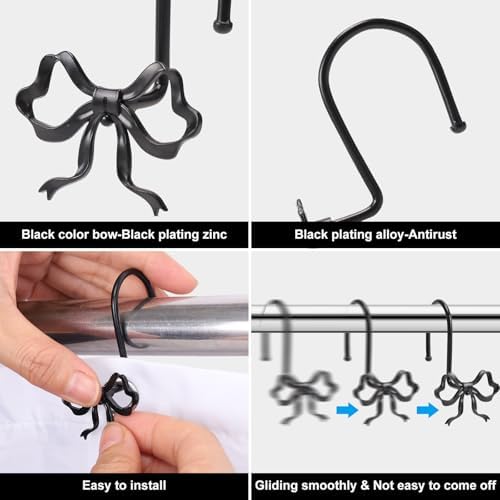Bow Shower Curtain Hooks - Image 2
