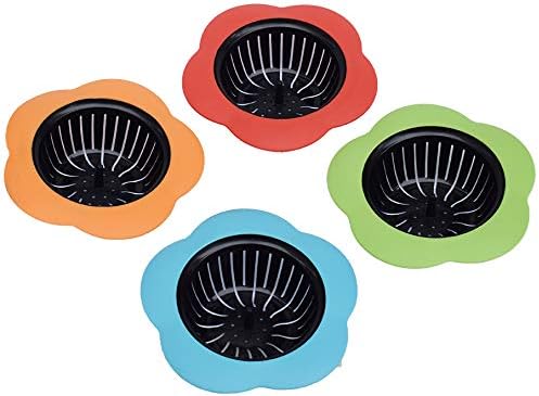 Silicone Kitchen Sink Strainer, 4.5" Diameter, 2 Red - Image 2