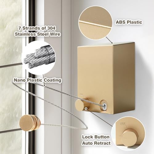 Retractable Clothesline, Retractable Clothesline Indoor, Laundry Line - Image 4