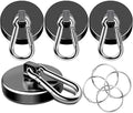 MIKEDE Strong Magnetic Hooks Heavy Duty 200LBS+ Black Swivel Magnet Hook by MIKEDE