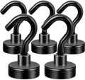 Neosmuk Magnetic Hooks Cruise Ship Essential, 30lb+ Black, 5 Pack by Neosmuk
