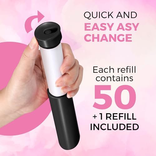 Portable Lint Roller with 100 Sticky Sheets, Mini Pet Hair Remover, Lint Roller - Image 2
