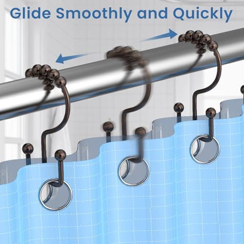 Bronze Shower Curtain Hooks Double Sided - Image 5