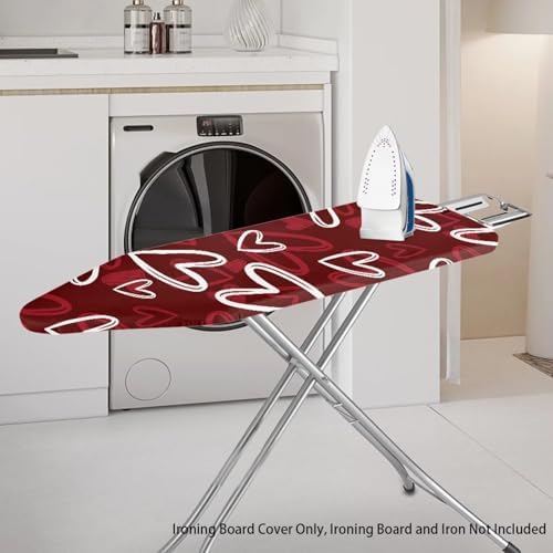 Red Heart 15x54 Ironing Board Cover Elastic Edge Romantic Iron Board Cover - Image 2