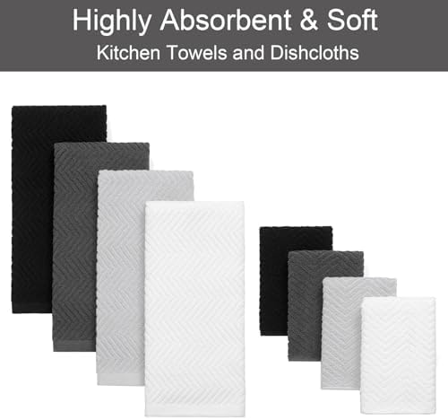 100% Cotton Kitchen Towels and Dishcloths Set - Image 2