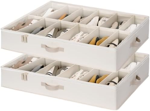 StorageWorks Underbed Shoe Storage Organizer, Fits up to 24 Pairs by StorageWorks