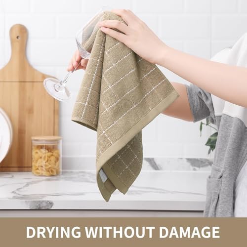 Homaxy 100% Cotton Terry Kitchen Towels, 5 Pack - Image 4