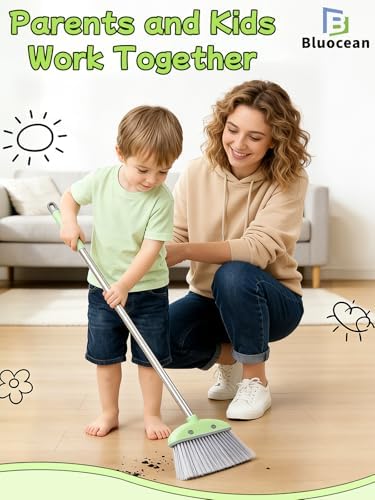28'' Kids Mini Broom with Dustpan & Mop Set - Image 2