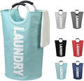 DOKEHOM 125L X-Large Laundry Basket Bag, Collapsible Hamper, Light Blue by DOKEHOM