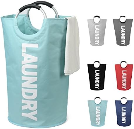 DOKEHOM 125L X-Large Laundry Basket Bag, Collapsible Hamper, Light Blue by DOKEHOM