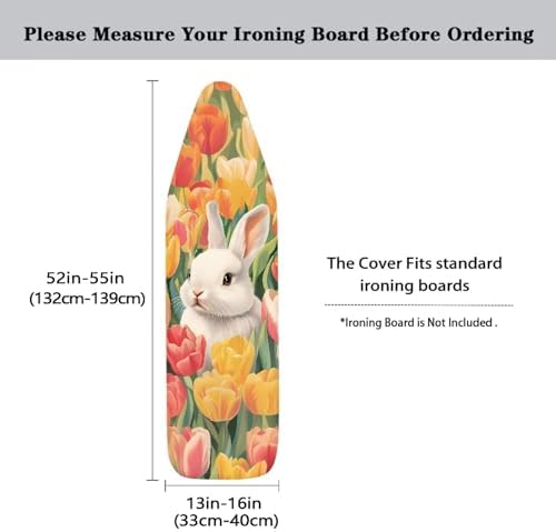 Tulip Ironing Board Cover Standard Size 15″x54″ Bunny Ironing Board Padding - Image 5