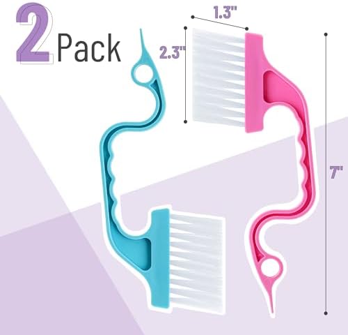 Slick- Window Track Cleaning Brush, 2 Pack, Built-in Scraper, Window Track - Image 2