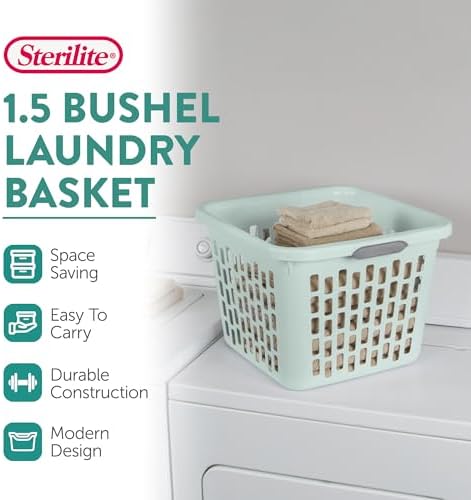 Sterilite Laundry Basket, Plastic Clothes Hamper, 24 Pack - Image 2