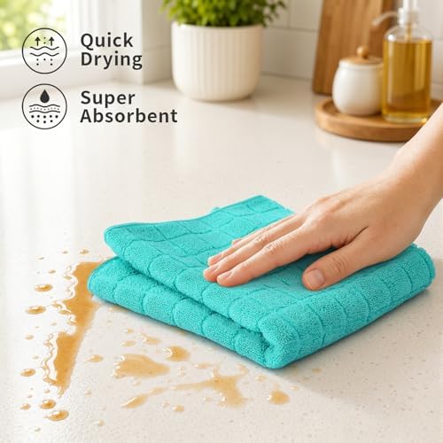 Kitinjoy Premium Kitchen Towels, Large 100% Cotton Terry 390 GSM Kitchen Hand - Image 3