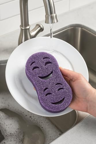 Smilyeez Double-Size Scrub Moji Sponge 2-Pack – Dual Smiling Faces, - Image 5